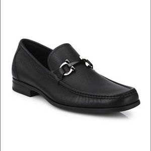 Salvatore Ferragamo Grandioso Gancini Leather Loafers